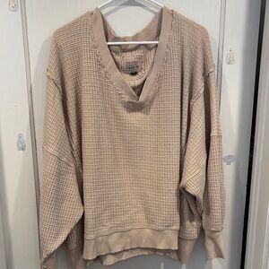 American Eagle Tan Knit Sweater